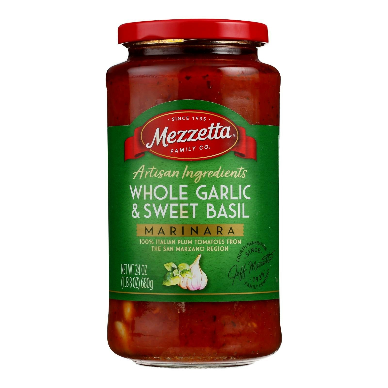 Mezzetta - Pasta Sauce Garlic Sweet Basil 24 oz (Pack of 6)