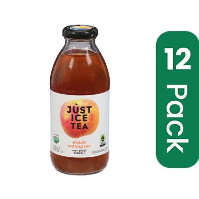 Just Ice Tea Tea Peach Oolong Organic 16 FO (Pack of 12)