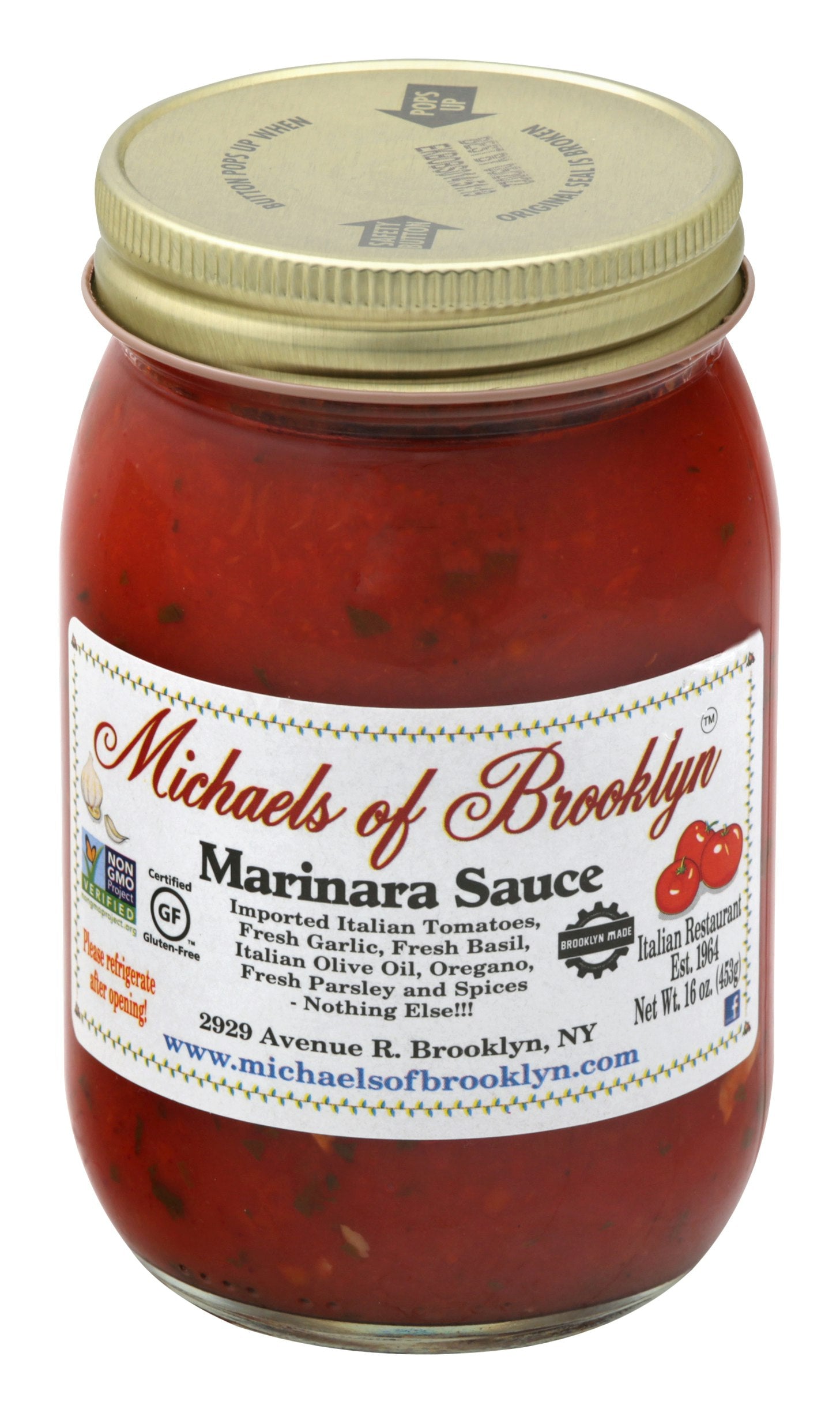 Michaels Of Brooklyn Sauce Pasta Marinara 16 oz (Pack of 6)