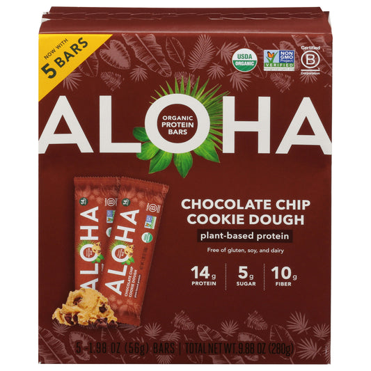 Aloha Bar Chocolate Chip Cake Dough 5 Pack (Pack of 6)