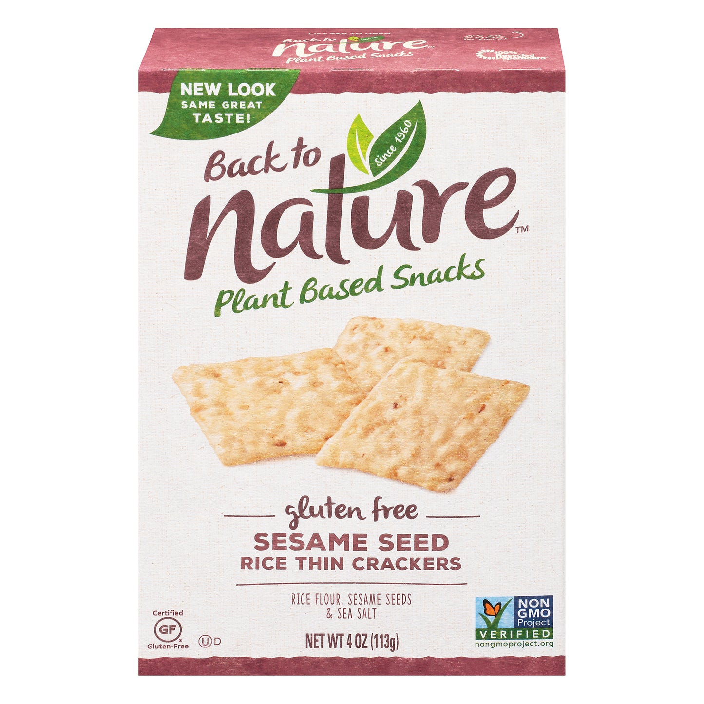 Back To Nature Cracker Gluten Free Soda Sesame 4 oz (Pack Of 12)