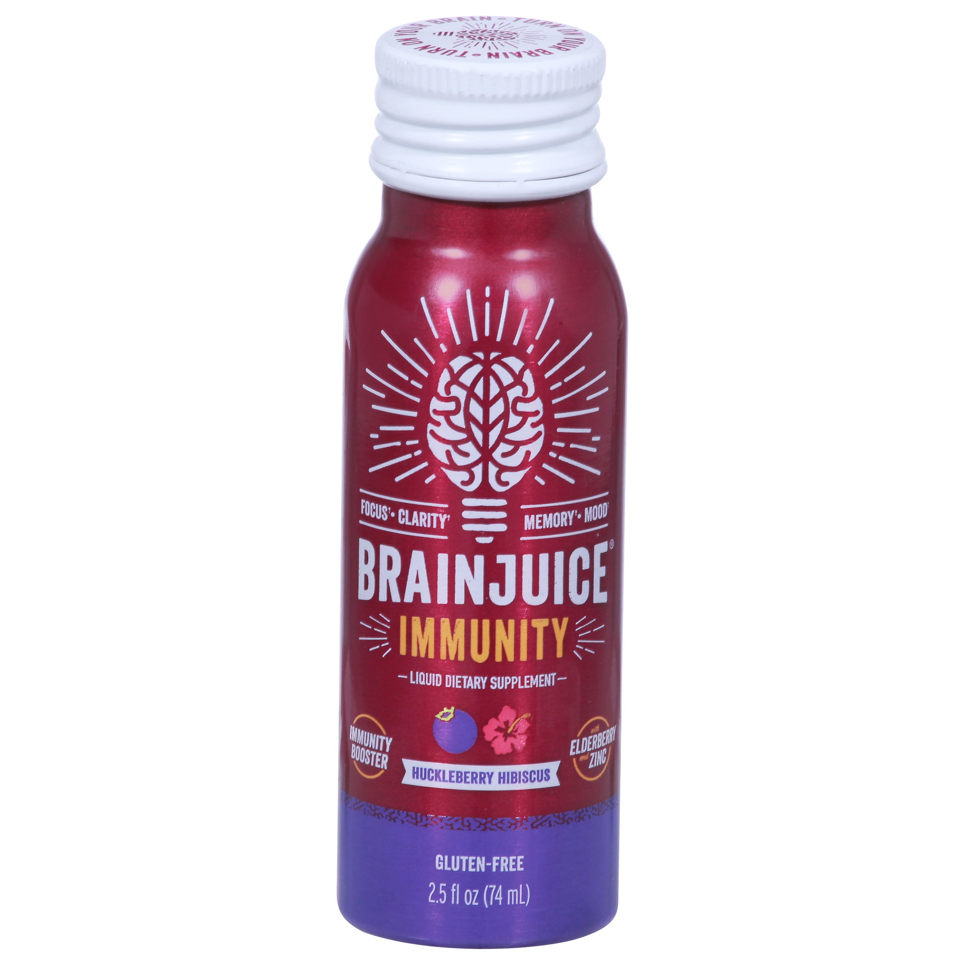 Brainjuice Shot Immune Huckleberry 2.5 Fl Oz (Pack Of 12)