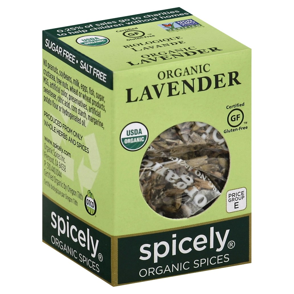 Spicely Organics Spice Lavender Box 0.1 Oz Pack of 6