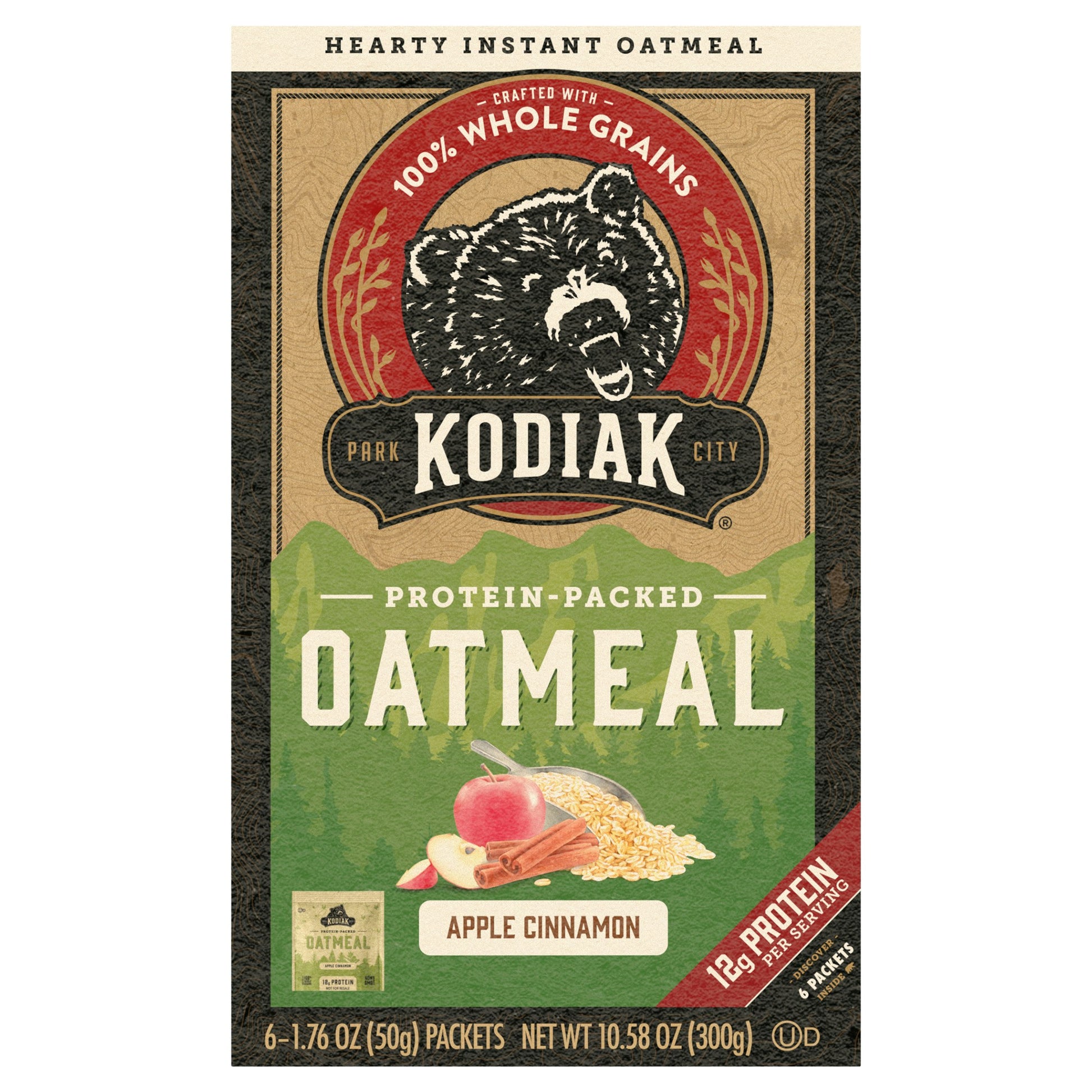 Kodiak Oatmeal Apple Cinnamon 10.58 Oz (Pack of 6)