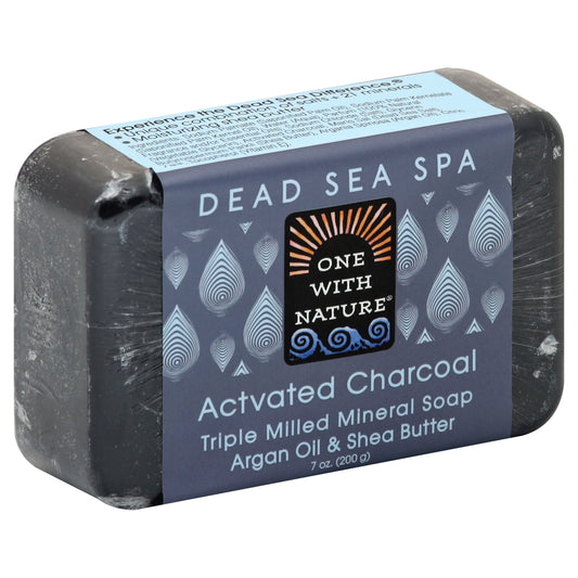 One With Nature Soap Bar Actvated Charcoal 7 oz (Pack Of 3)