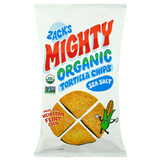 Zacks Mighty Chips Tortilla Sea Salt 9 oz (Pack Of 9)