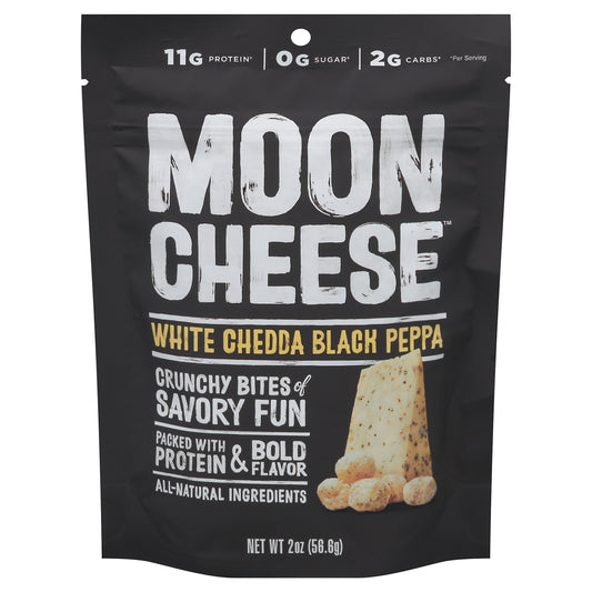 Moon Cheese Cheese Snack White Ched Black Pepper 2 oz (Pack Of 12)