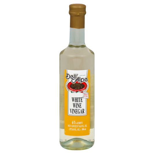 Dell Alpe Vinegar White Wine Italian 17 oz (Pack Of 6)