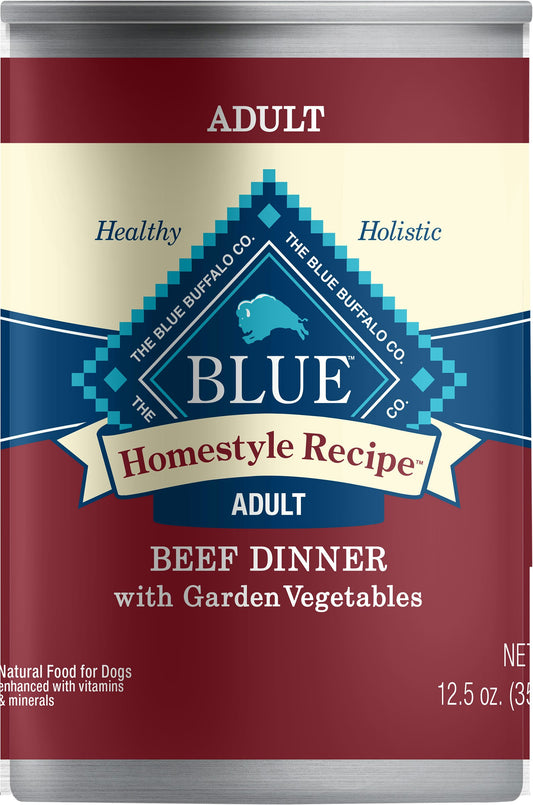 Blue Buffalo Dog Food Homestyle Beef 12.5 Oz (Pack of 12)