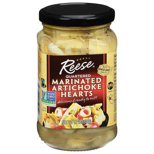 Reese Artichoke Hearts Marinated 12 oz (Pack of 12)