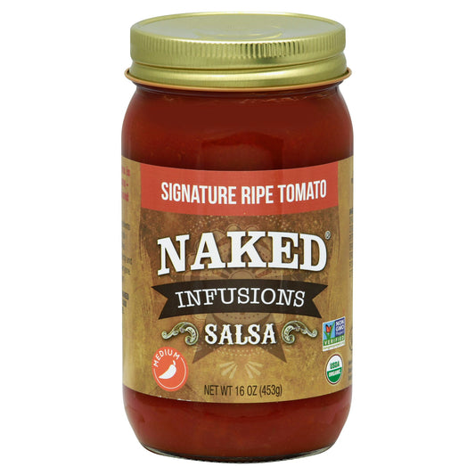 Naked Infusions Salsa Signature Ripe Tomato Medium 16 Oz (Pack of 6)