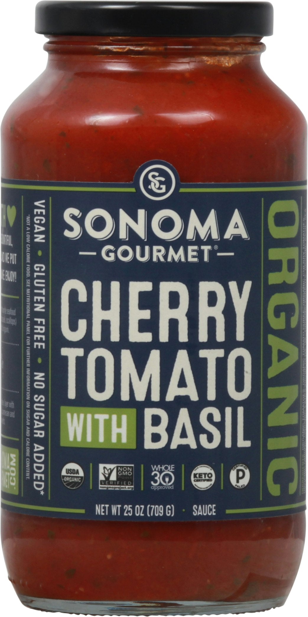 Sonoma Gourmet Pasta Sauce Cherry Tomato with Basil Jar 25 Oz Pack of 6