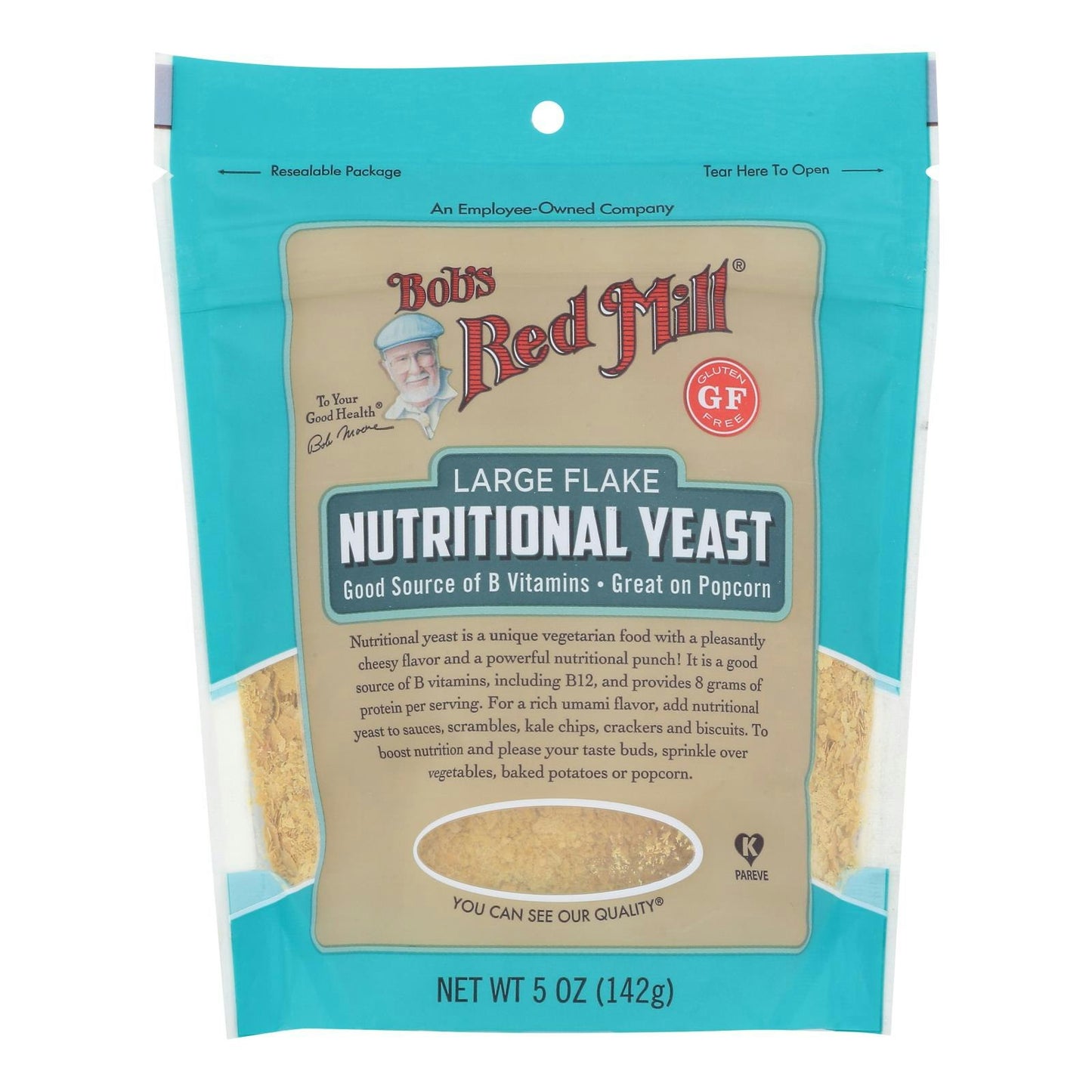 Bob's Red Mill Gluten Free Large Flake Nutritional Yeast - 5 oz (Pack of 4)