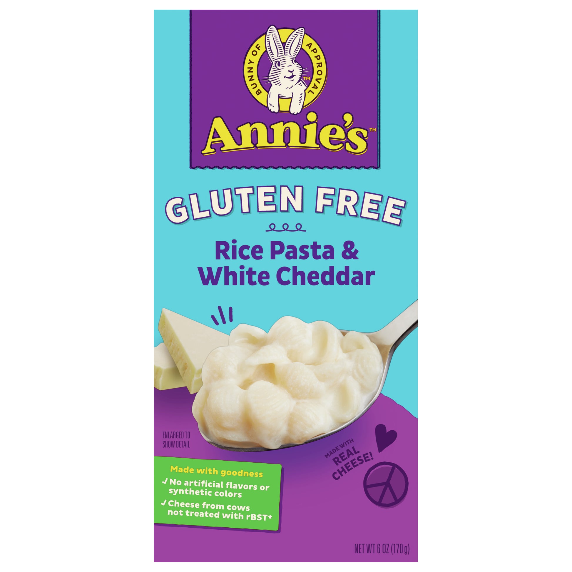 Annies Homegrown Pasta Rice Shell White Cheddar 6 oz (Pack Of 12)