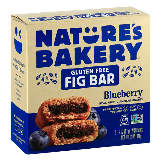 Natures Bakery Bar Fig Gluten Free Blueberry 12 oz (Pack of 6)