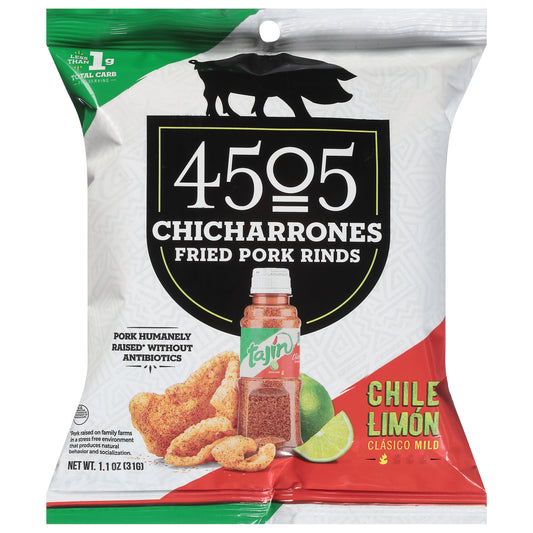 4505 Meats Rinds Pork Tajin Lime 1.1 oz (Pack Of 12)