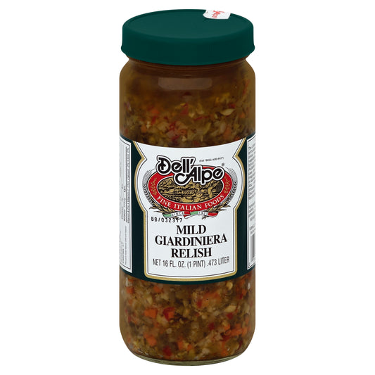 Dell Alpe Giardiniera Relish Mild 16 oz (Pack Of 12)