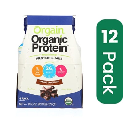 Orgain Creamy Chocolate Nutritional Protein Shake 14 fl. oz (Pack of 12)