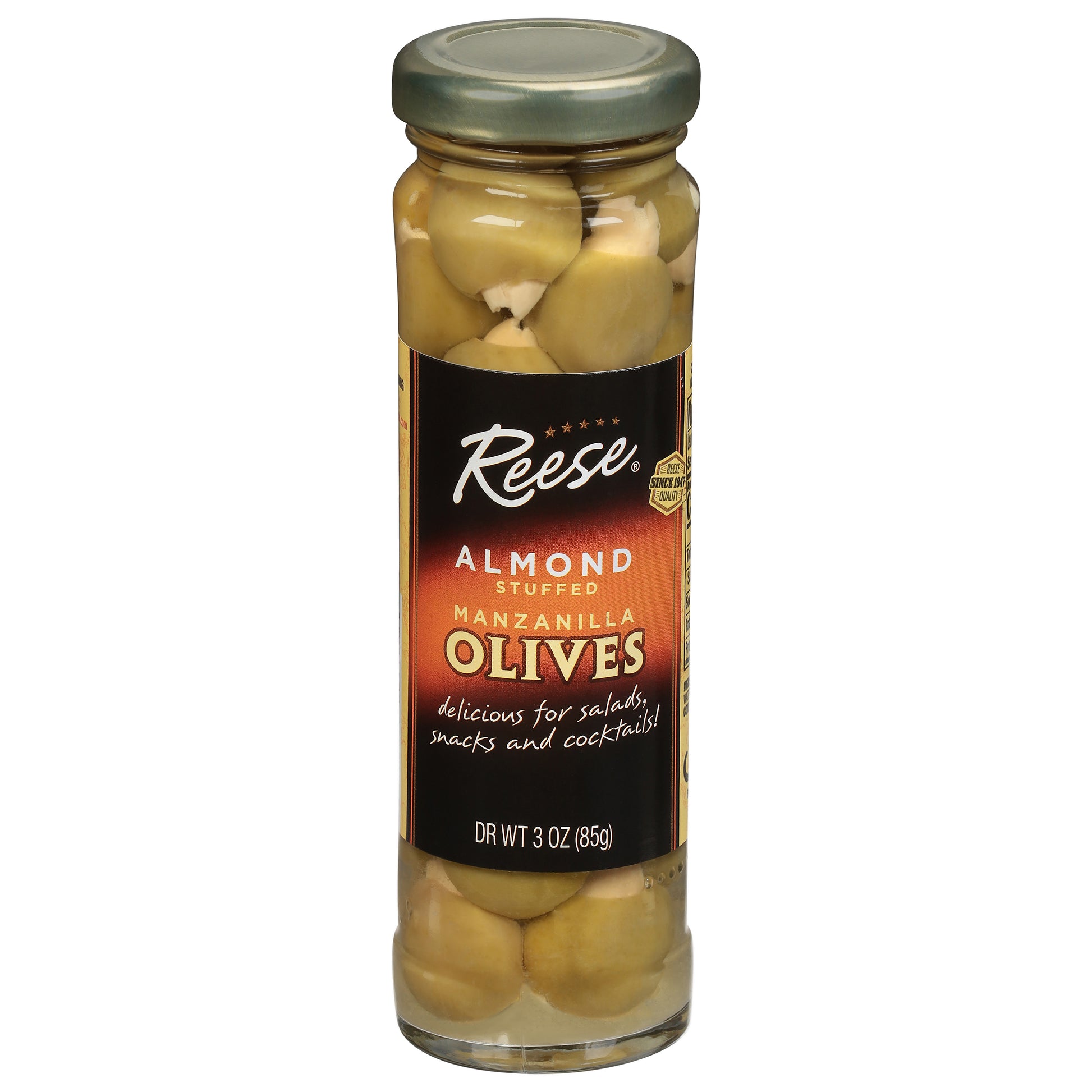 Reese Olive Stuffed Almond 3 Oz (Pack Of 12)