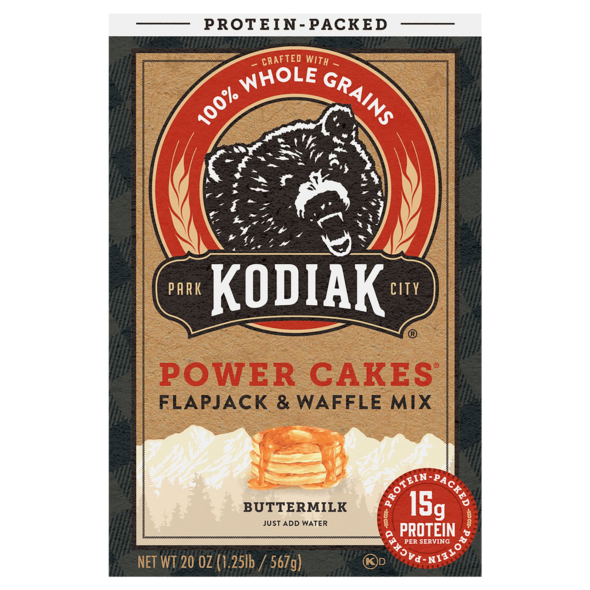 Kodiak Mix Flapjack Power Buttermilk 20 oz (Pack Of 6)