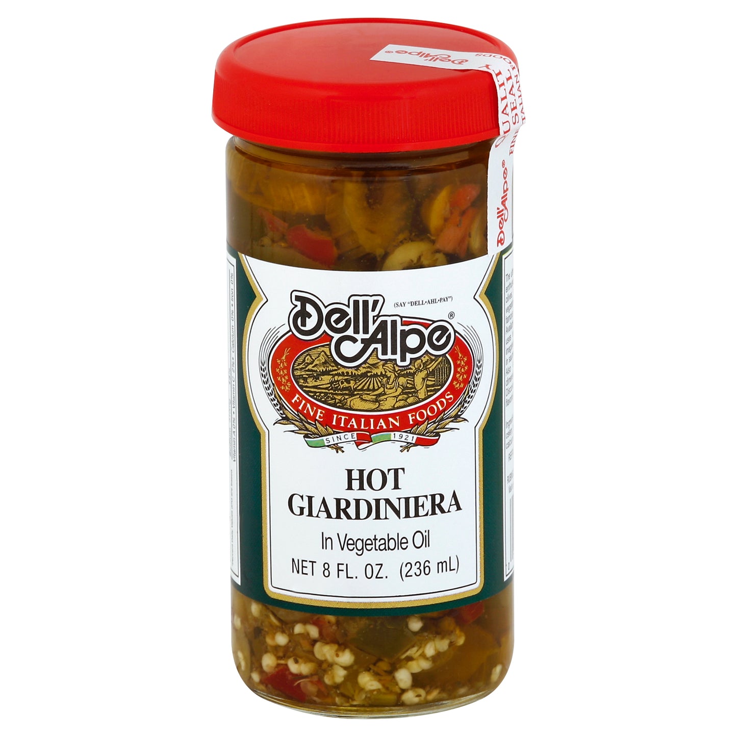 Dell Alpe Giardiniera Hot 8 oz (Pack Of 12)