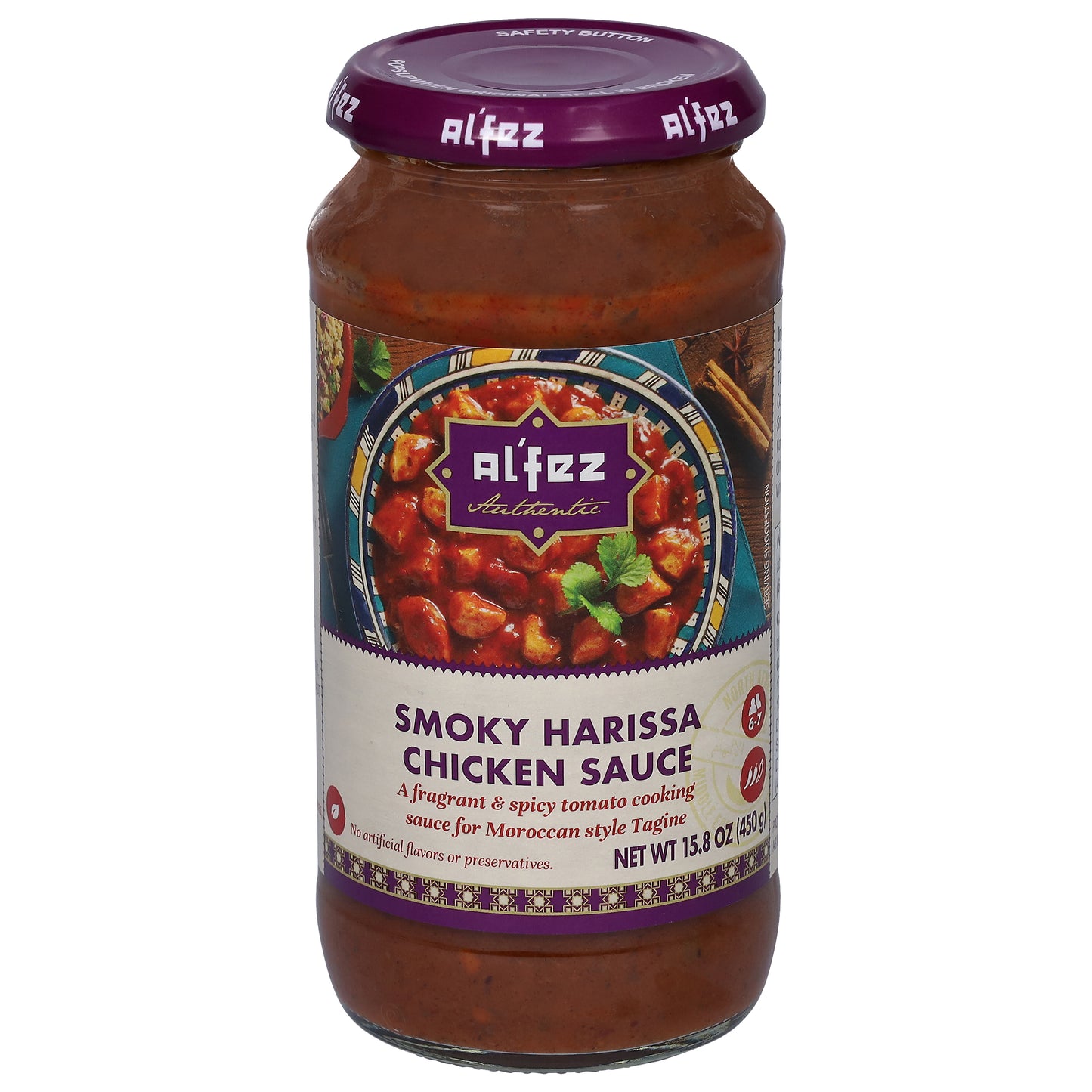 Al Fez Sauce Smoky Harissa Chicken 15.8 Oz (Pack Of 6)