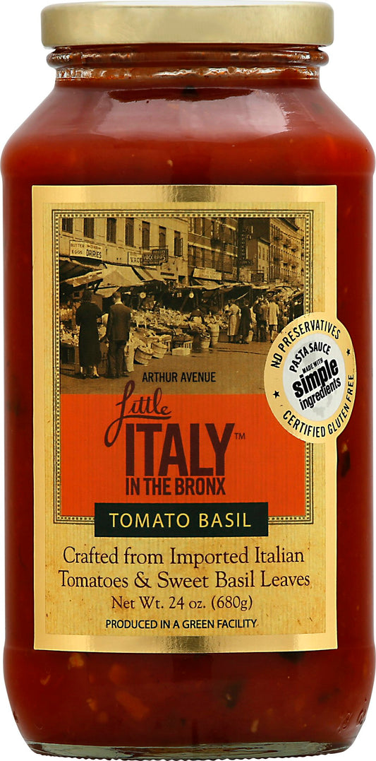 Little Italy In The Bronx Sauce Tomato Basil 24 Oz Pack of 6