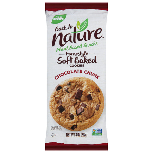 Back To Nature Cookie Chocolate Chunk Homestyle 8 Oz Pack of 6