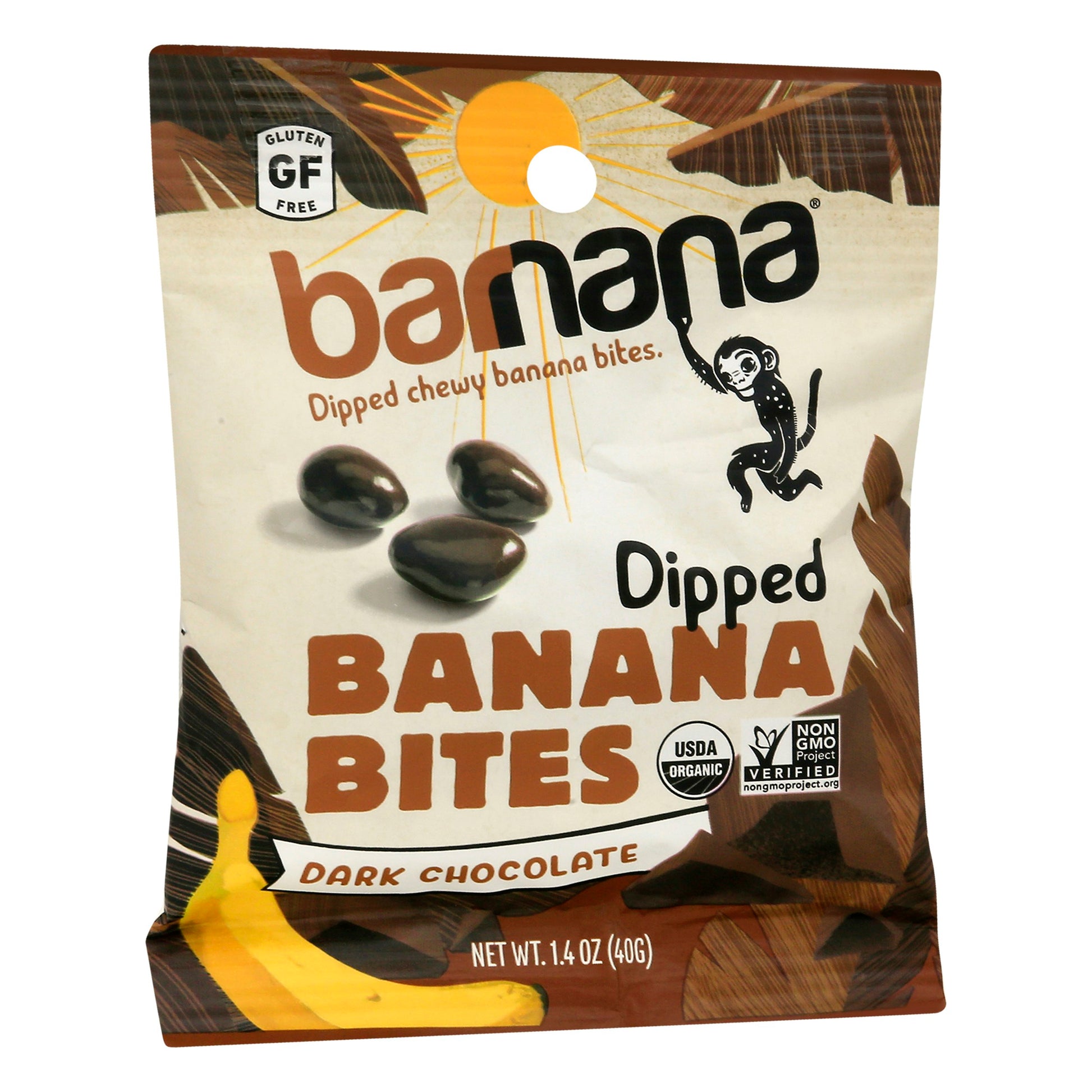 Barnana Banana Bite Chewy Chocolate Organic 1.41 oz (Pack of 12)