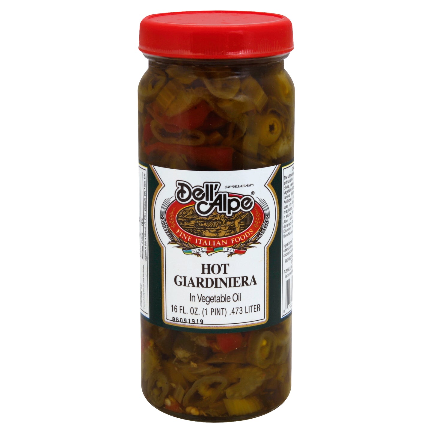 Dell Alpe Giardiniera Hot 16 oz (Pack Of 12)