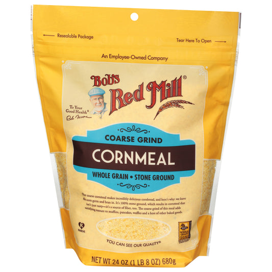 Bobs Red Mill Cornmeal Coarse Grind 24 Oz Pack of 4