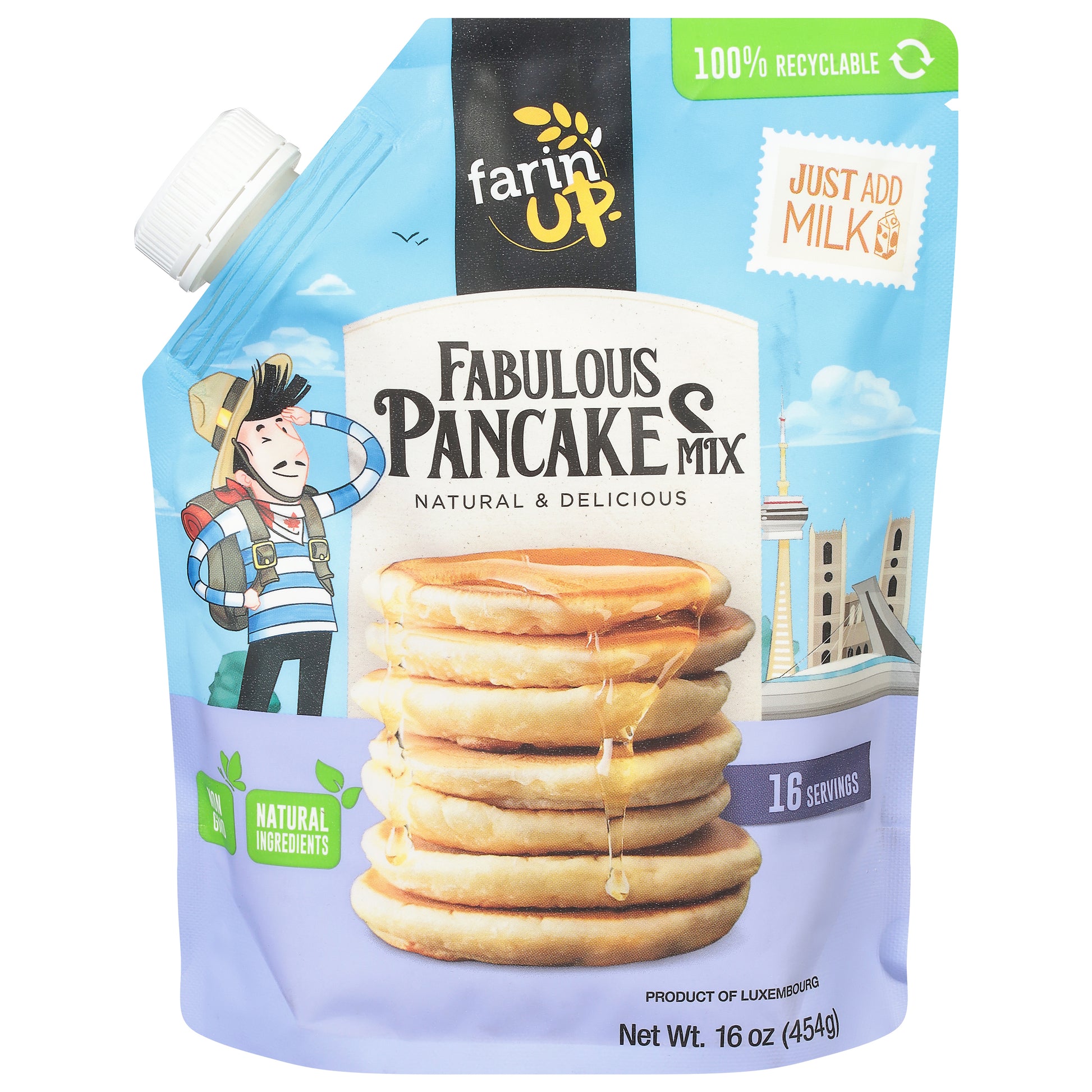 Farinup Pancake Fabulous Mix 16 oz (Pack Of 6)