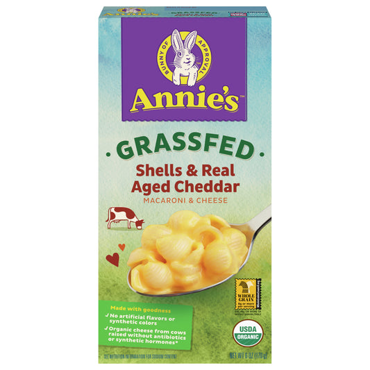 Annies Homegrown Mac & Cheese Shell Aged Cheddar 6 oz (Pack Of 12)