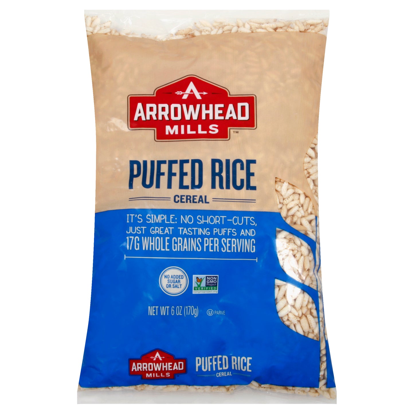 Arrowhead Mills Cereal Puff Rice Ns 6 oz (Pack Of 12)