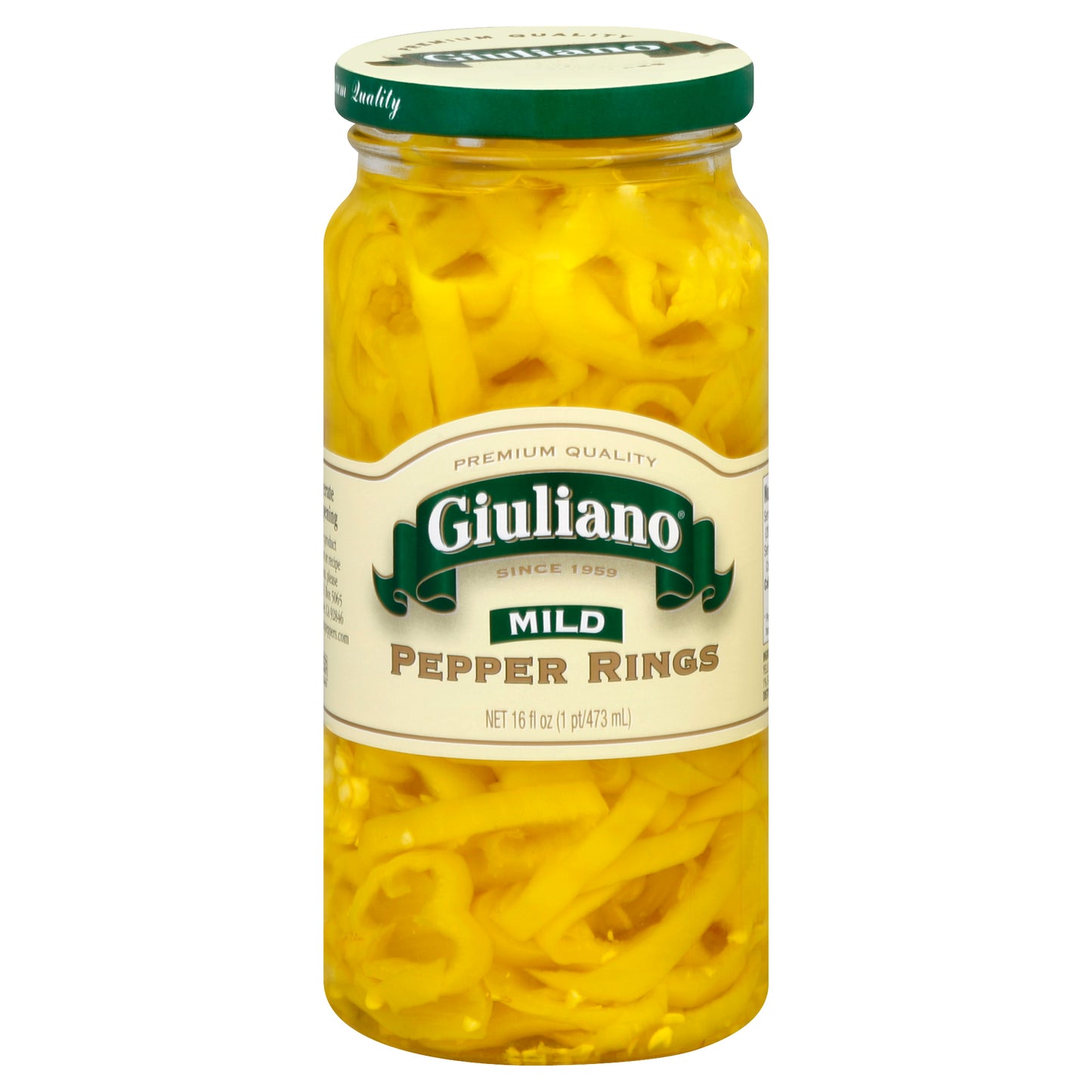 Giuliano Pepper Banana Rings Mild 16 oz (Pack Of 6)