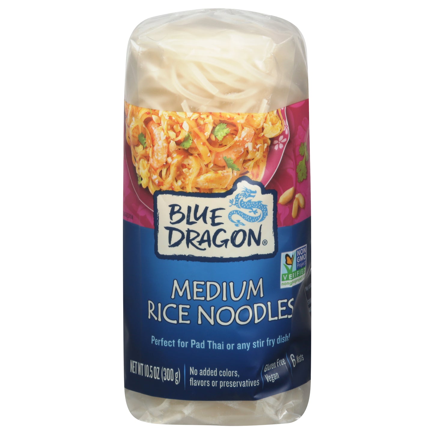 Blue Dragon Rice Noodle Medium 10.58 oz (Pack Of 4)