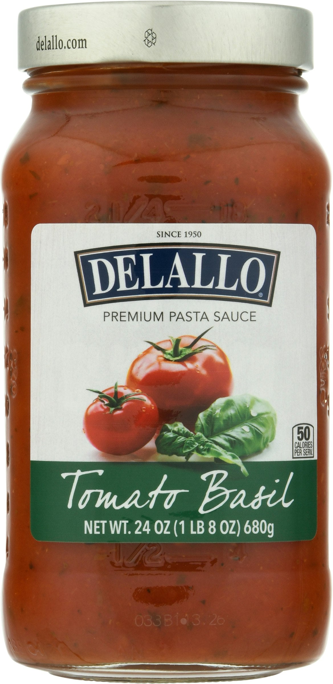 Delallo Sauce Tomato Basil 24 oz (Pack of 12)