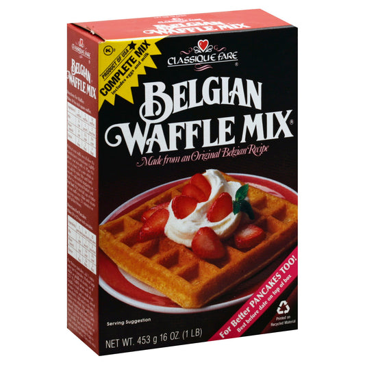 Classique Fare Mix Waffle Belgian 16 oz (Pack of 6)