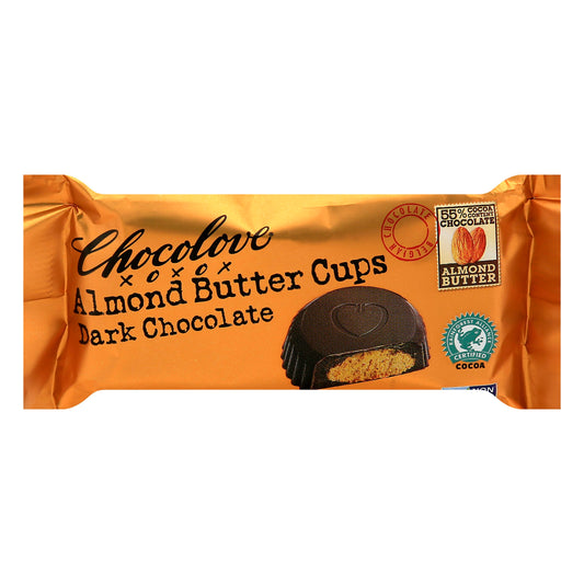 Chocolove Almond Butter Cups Dark Chocolate 1.2 Oz Pack of 10