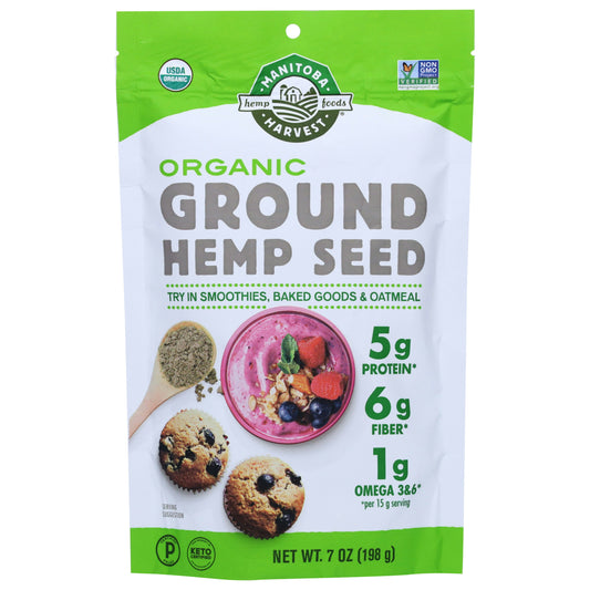 Manitoba Harvest Organic Ground Hemp Seed 7 Ounce (Pack of 8)