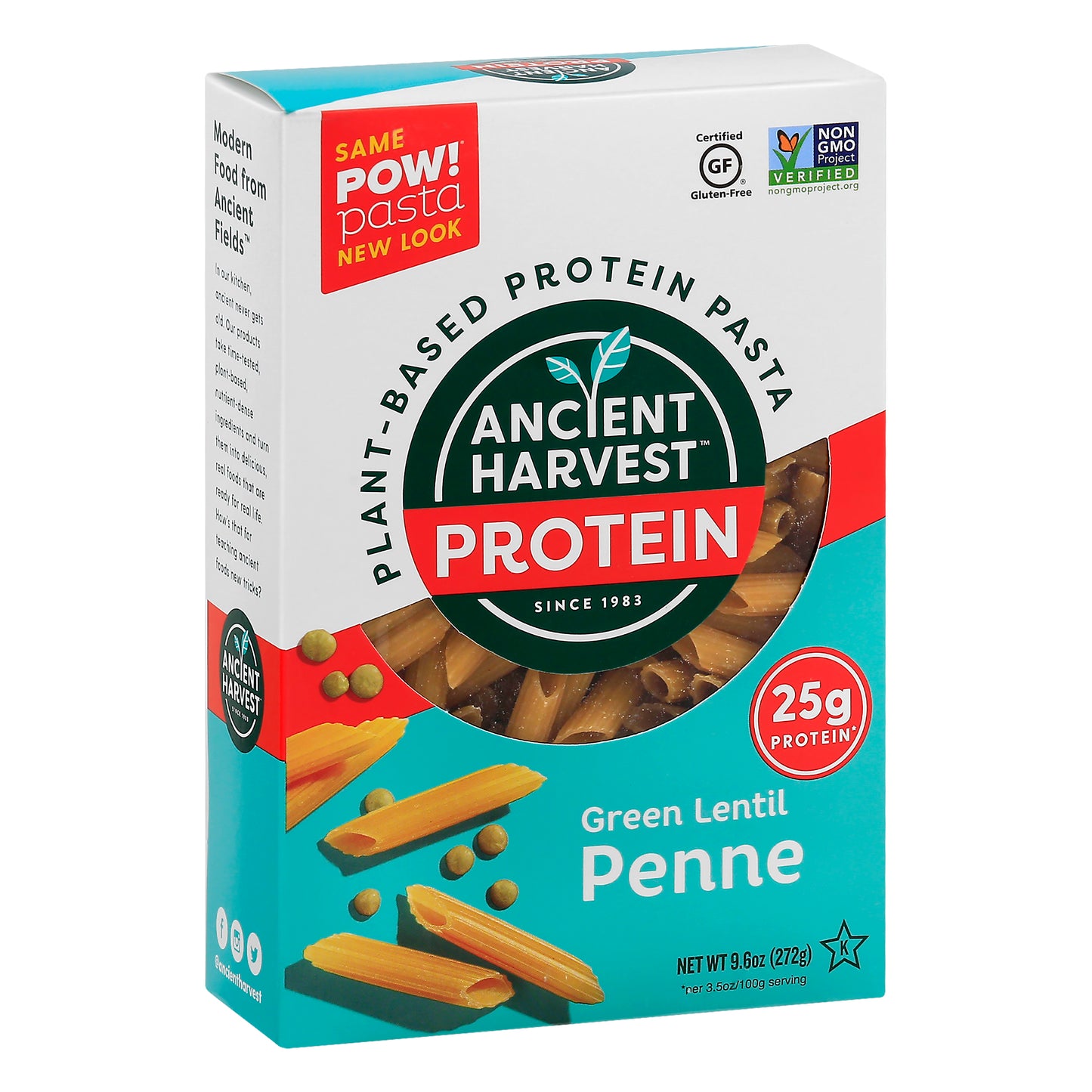 Ancient Harvest Pasta Penne Green Lentil 9.6 oz (Pack Of 6)