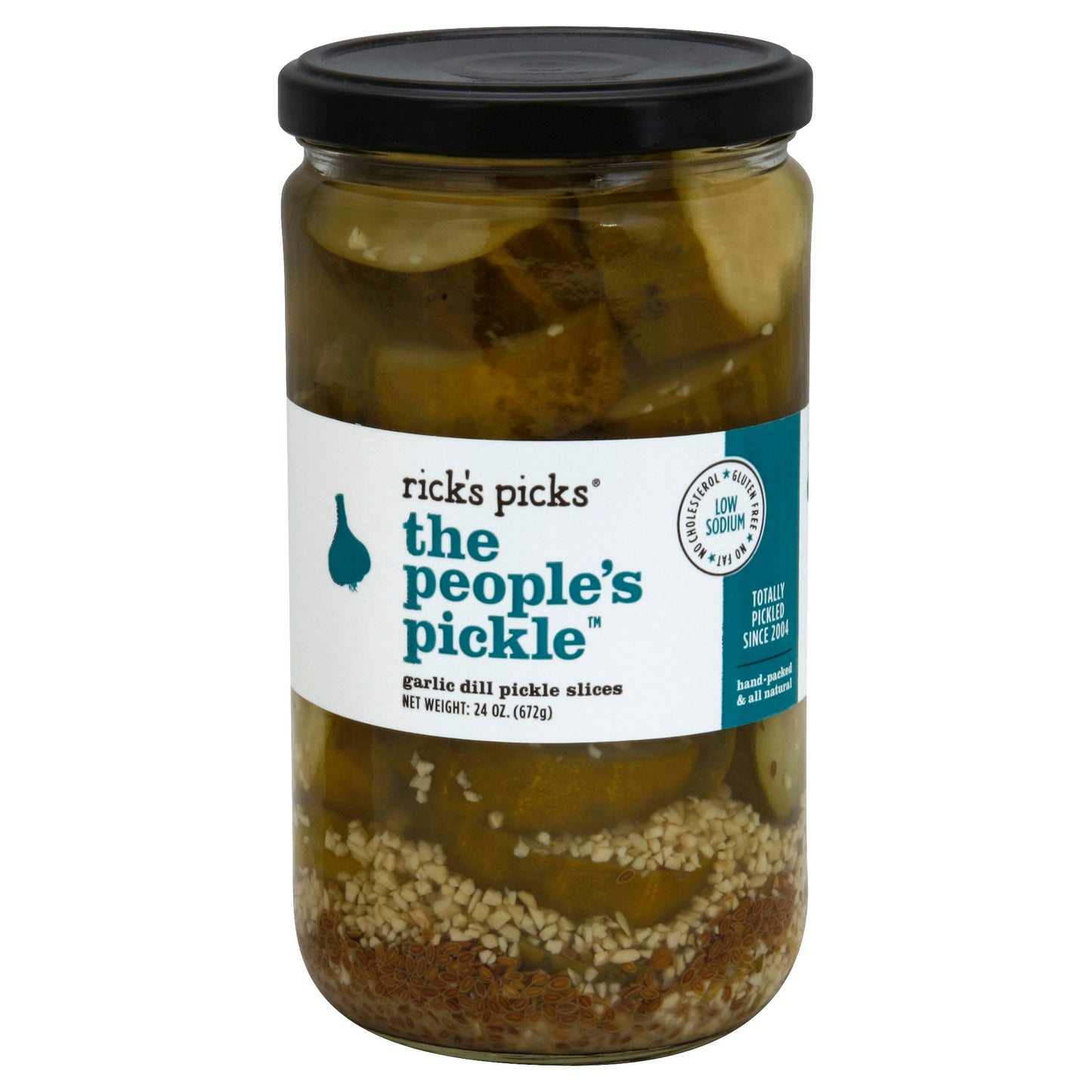 Ricks Picks Pickles Peoples Garlic Dill Sliced 24 Oz (Pack of 6)