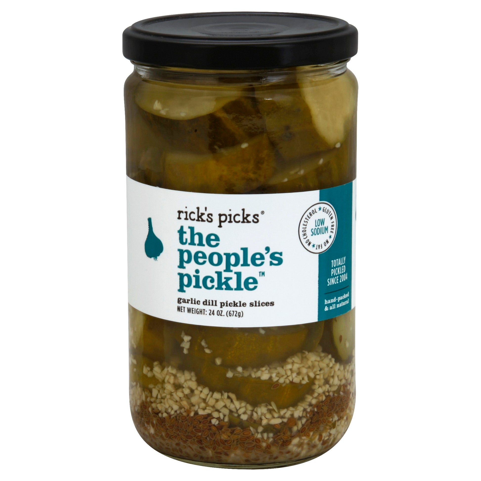 Ricks Picks Pickles Peoples Garlic Dill Sliced 24 Oz (Pack of 6)