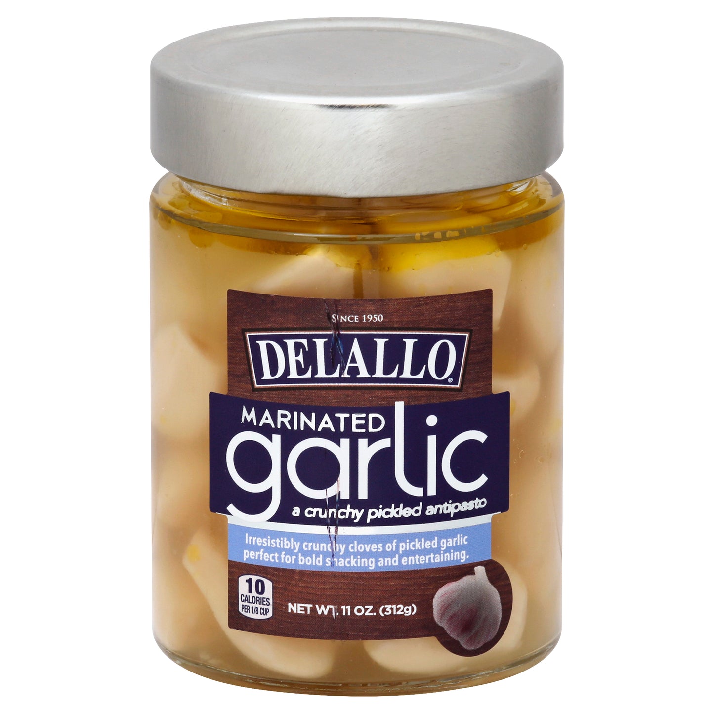 Delallo Oil Olive Garlic Whole 11 Oz (Pack Of 12)