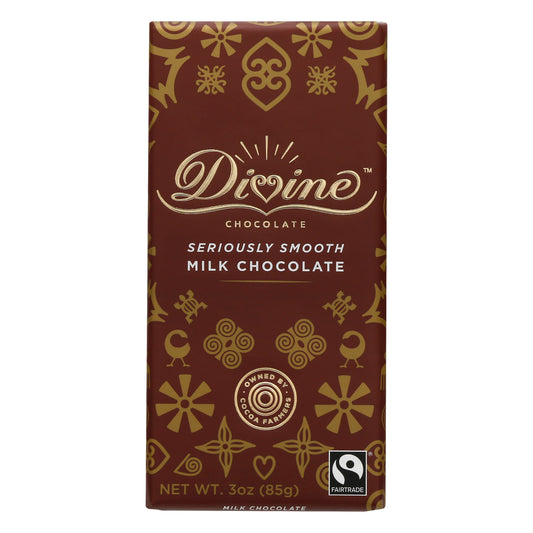 Divine Chocolate Bar Milk 3 oz (Pack Of 12)