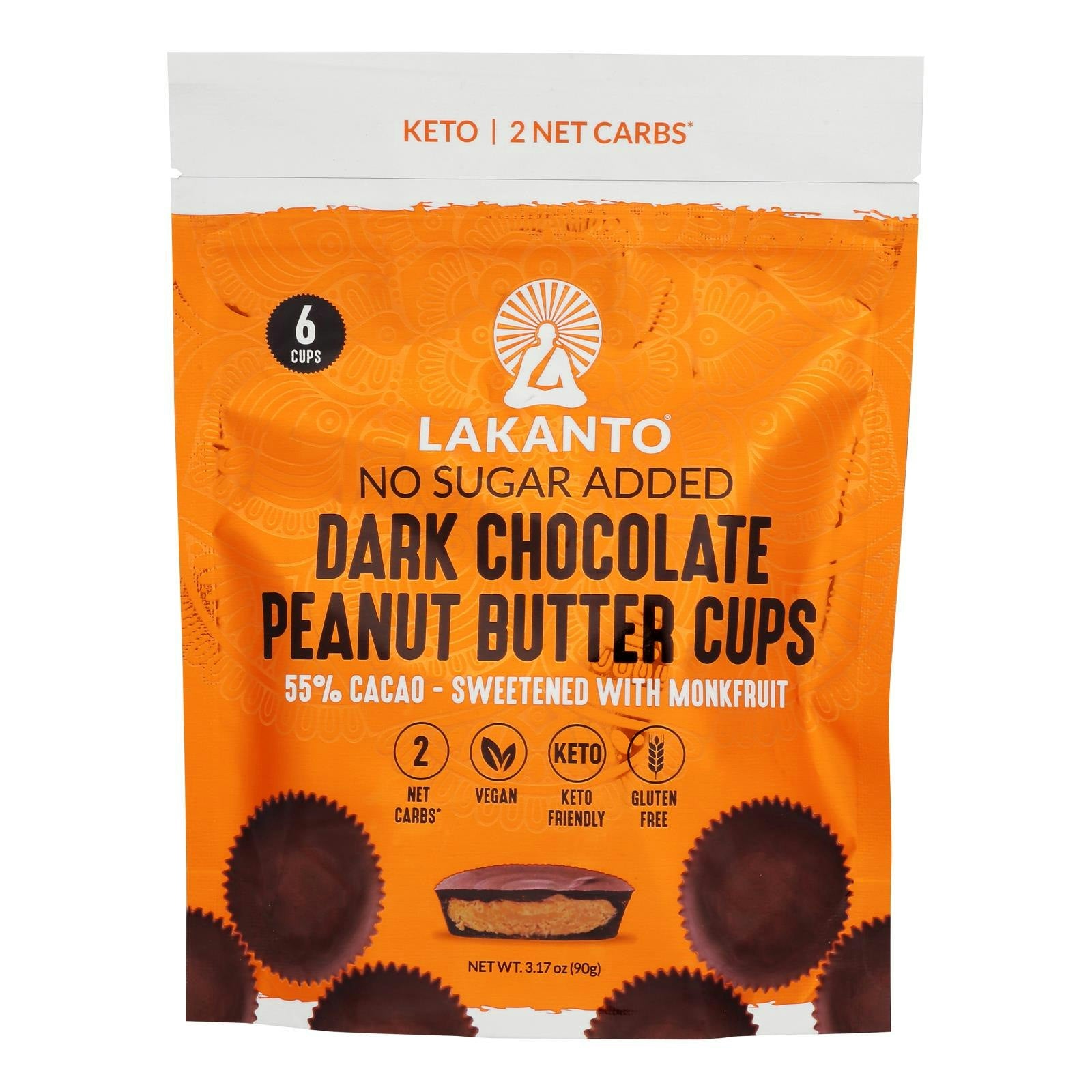 Lakanto - Peanut Butter Cups Dark Chocolate 3.17 oz (Pack of 8)