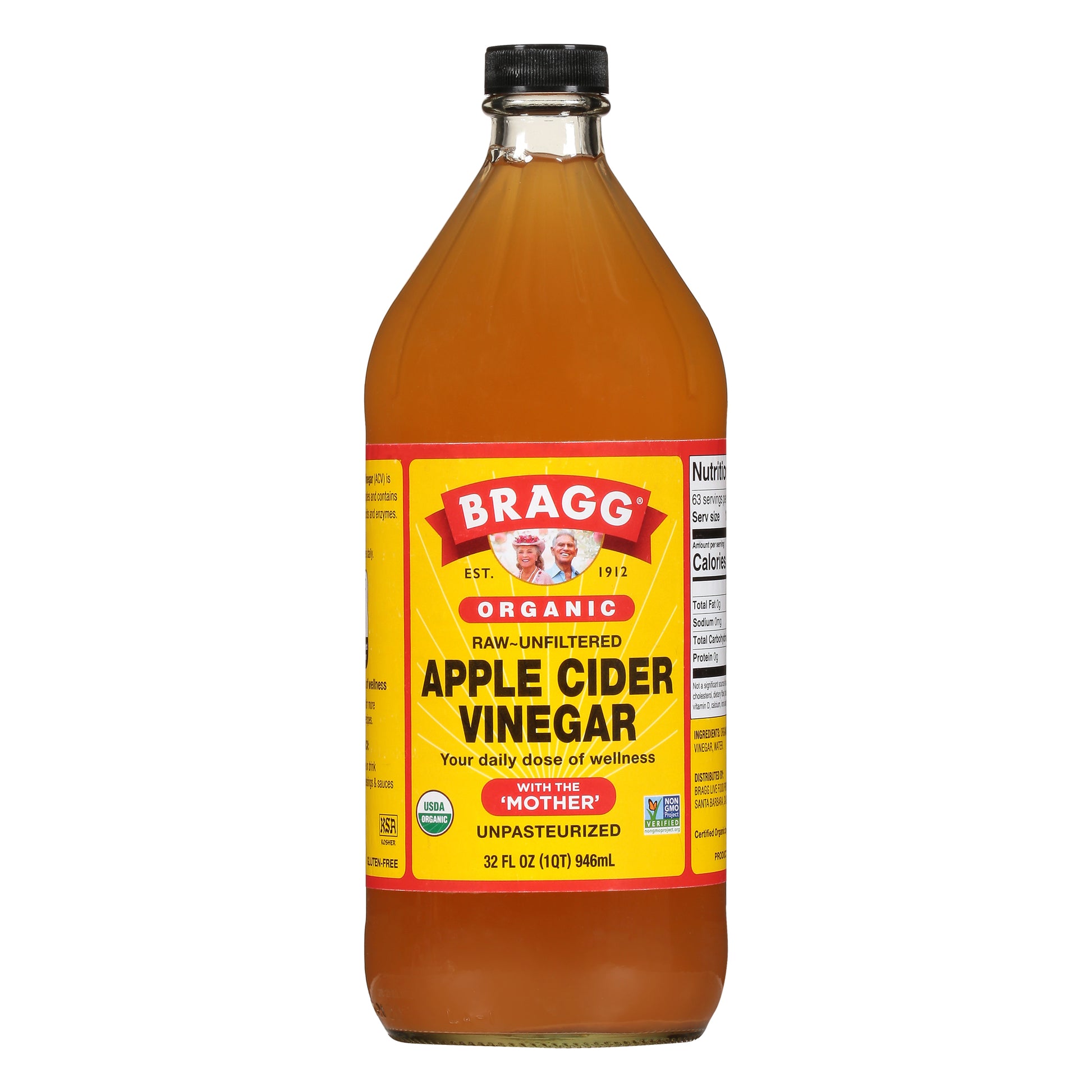 Bragg Vinegar Apple Cider Unfiltered Organic 32 oz (Pack Of 12)