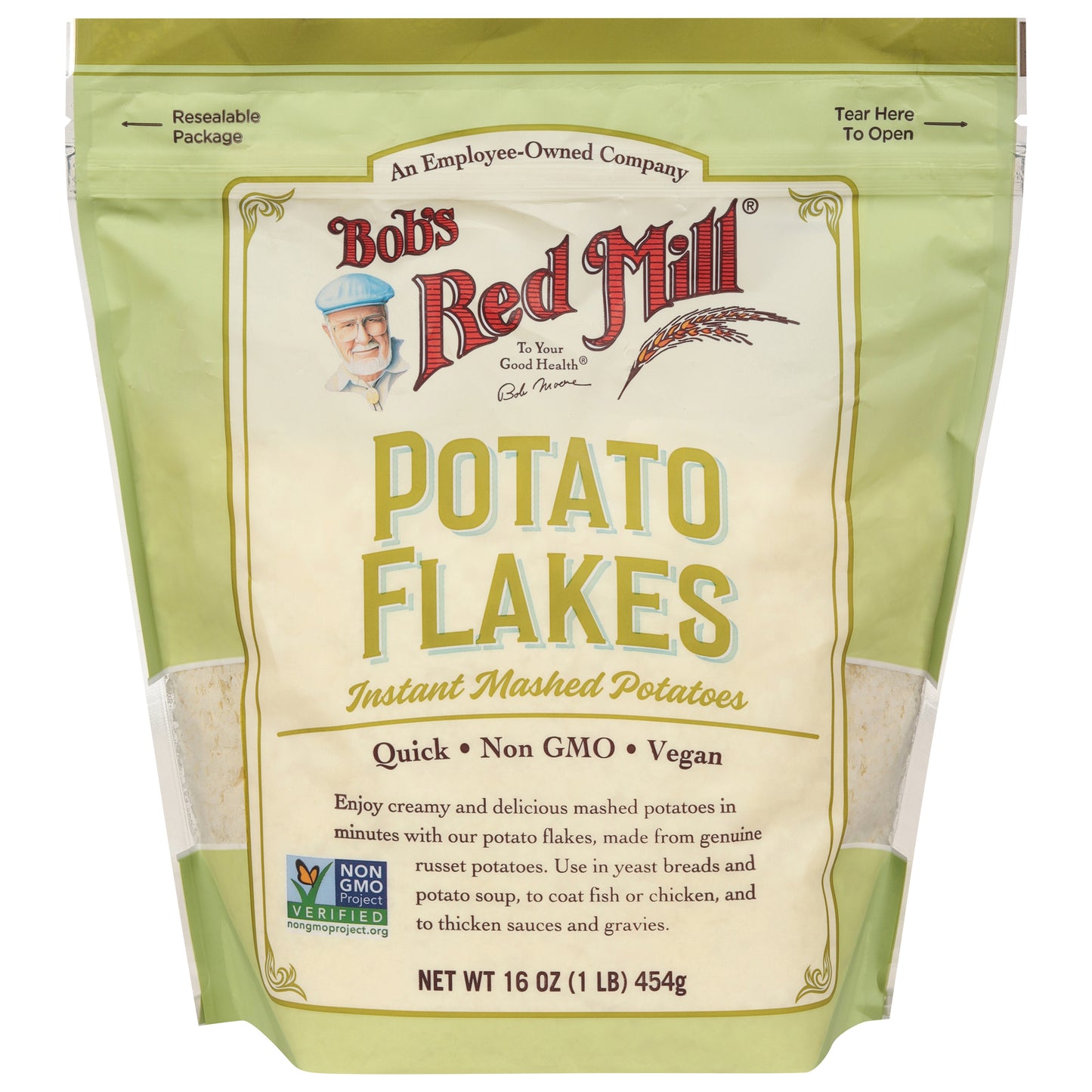 Bobs Red Mill Potato Flakes Instant Mashed Potatoes Creamy 16 oz (Pack Of 4)