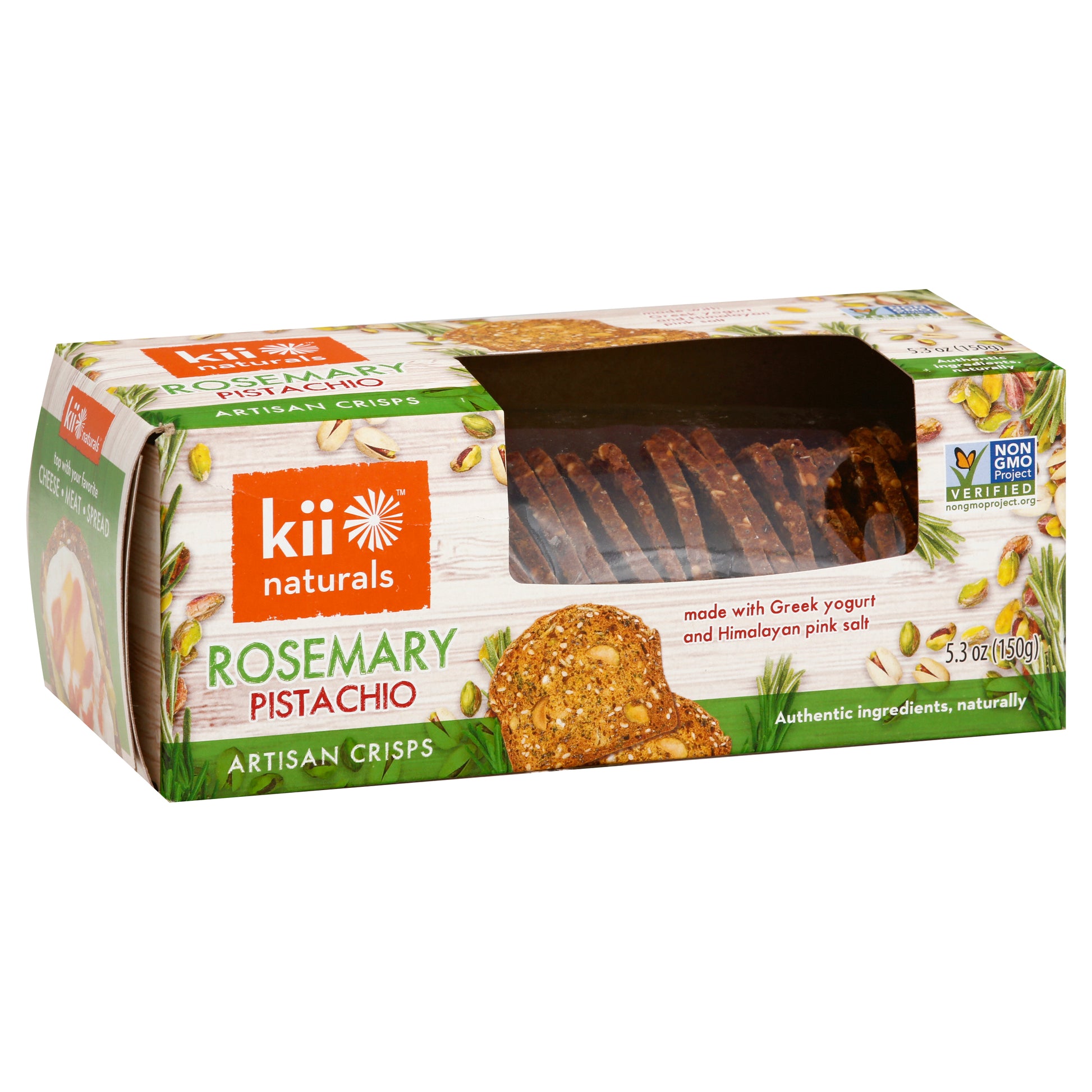 Kii Naturals Crisp Rosemary Pistachio 5.3 Oz (Pack Of 12)