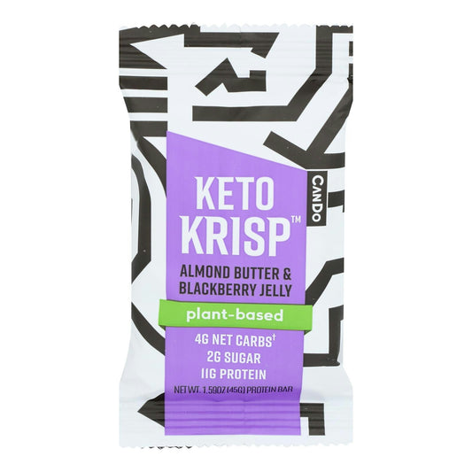 Keto Krisp Blackberry Jelly Almond Butter Bar 1.8 Oz Pack of 12